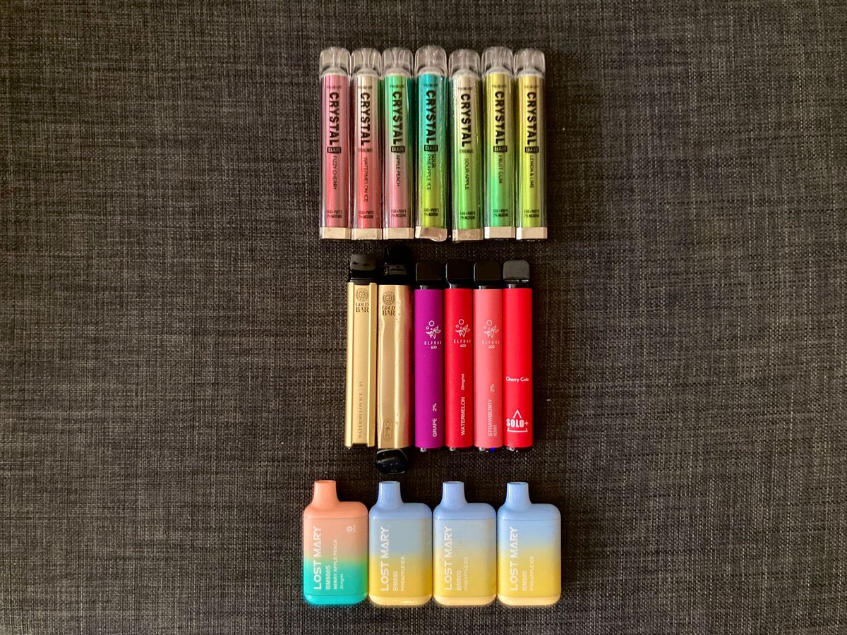 AJS77's tweet photo. Weekly disposable vape count for w/e Sunday 21 April 2024: 17
 #NoVapes #BanDisposableVapes https://t.co/Vk722T9F1F