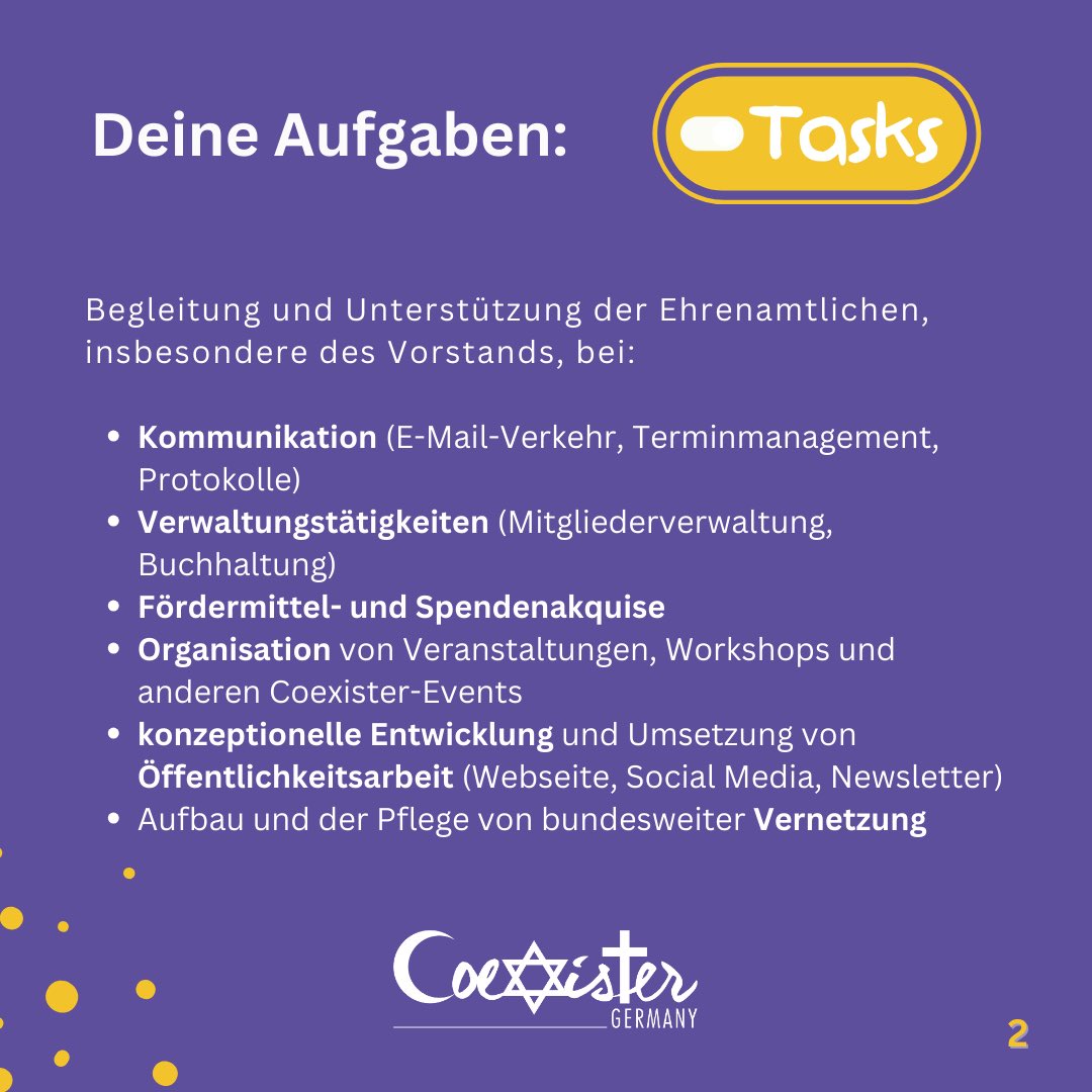 CoexisterDE's tweet photo. 👉Wir suchen DICH!

Hast du Lust sozialen Frieden durch Jugendarbeit in Deutschland zu stärken? 

Wir stellen zum 01.06.2024 eine Honorarkraft ein.

🔗Mehr Infos: https://t.co/iqsJSzcEEX https://t.co/p6CAj57nS5