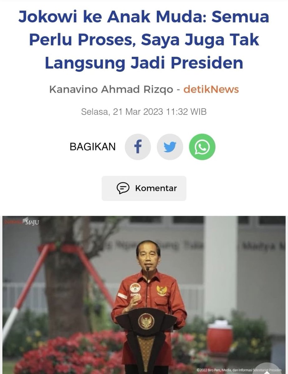Terimakasih Pak Jokowi. Nasihat yang sangat berguna untuk para pemuda Indonesia...