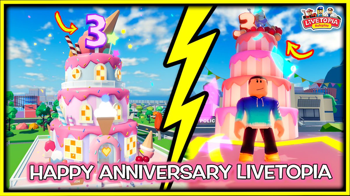 🏠✨Don't miss @LivetopiaGame 3rd Anniversary Celebration sneak peek on @YouTube🎈🎂 Check out what we've got cooked up to celebrate😍 ➡️➡️youtu.be/E4raknBH3LM #livetopia🙌 #itsyourworld🌎#LivetopiaAnniversary
