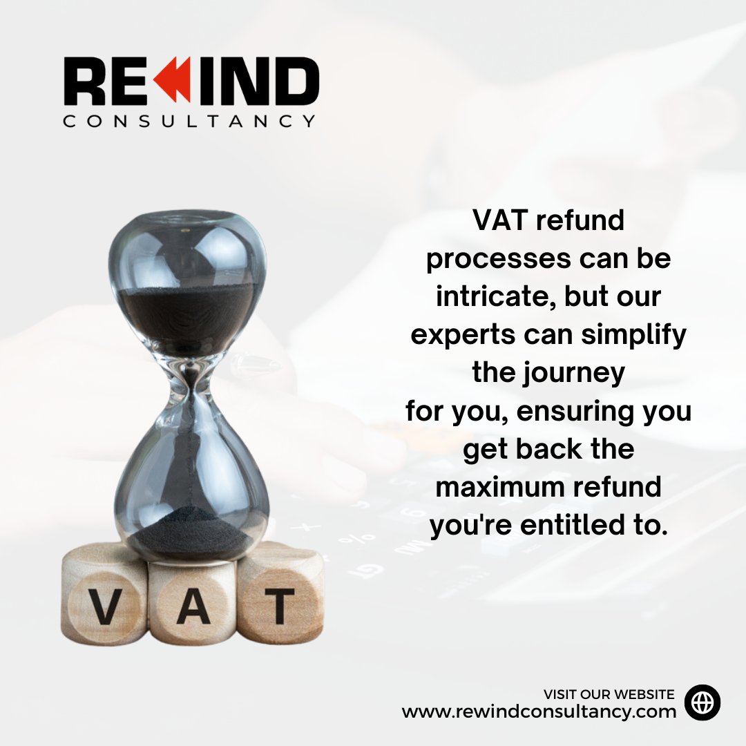 Don't let VAT refunds stress you out. Our experts are here to simplify the process and maximize your refund. Your money, our expertise!

📞+971 524063000
🌐rewindconsultancy.com

#rewindconsultancy #InternalAudit #ExpertInsights #AuditExcellence #BusinessPrecision