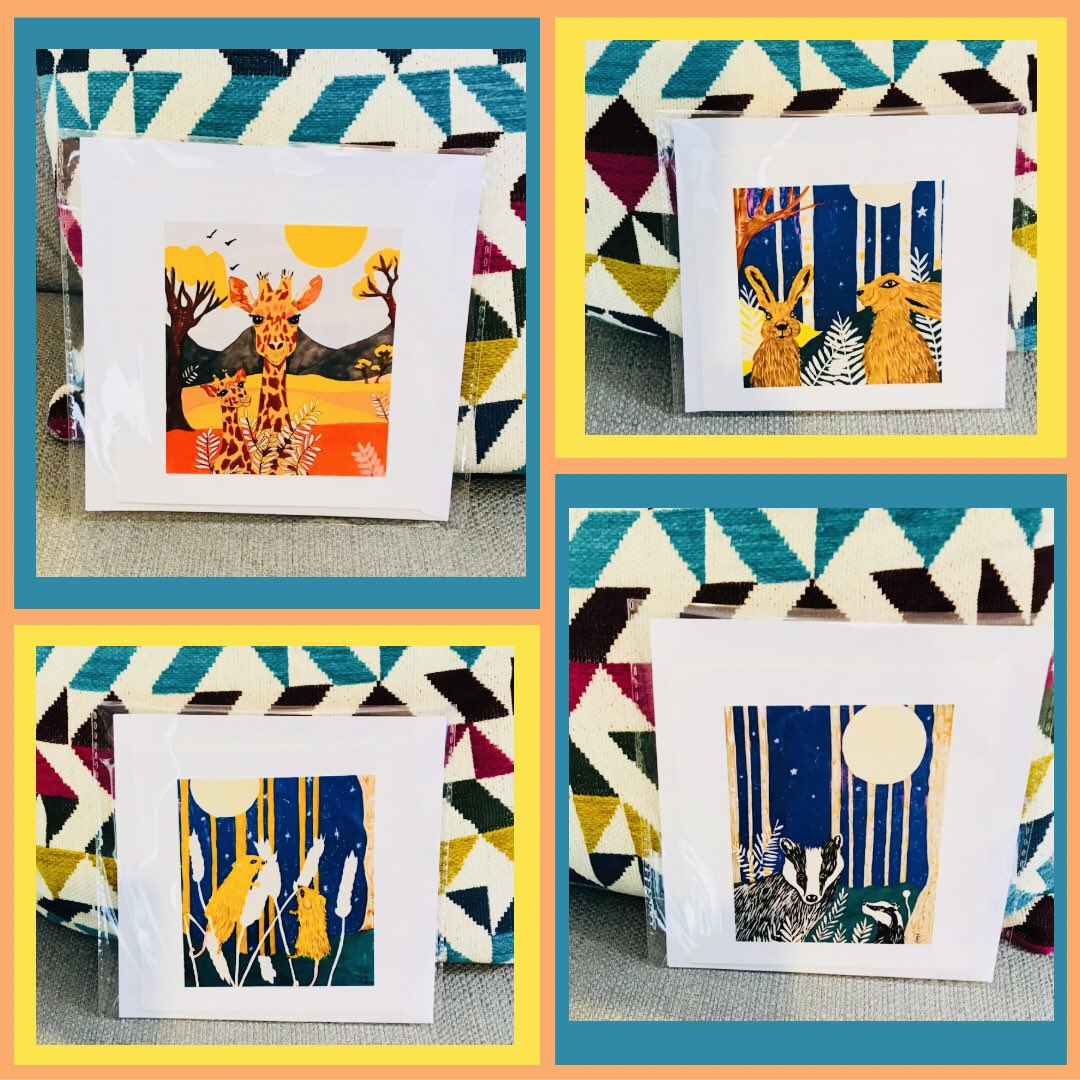 Handmade cards from my original artwork. folksy.com/shops/acanvasa… #MHHSBD #earlybiz