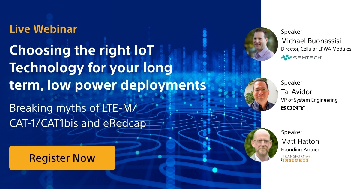 Confused about #IoT tech for long-term, low-power deployments? Join our webinar today at 6PM IDT to debunk myths around #LTE-M & unlock its potential for a future-proof connected world! Register now>> hubs.ly/Q02s_0Z00 #IoTsolutions