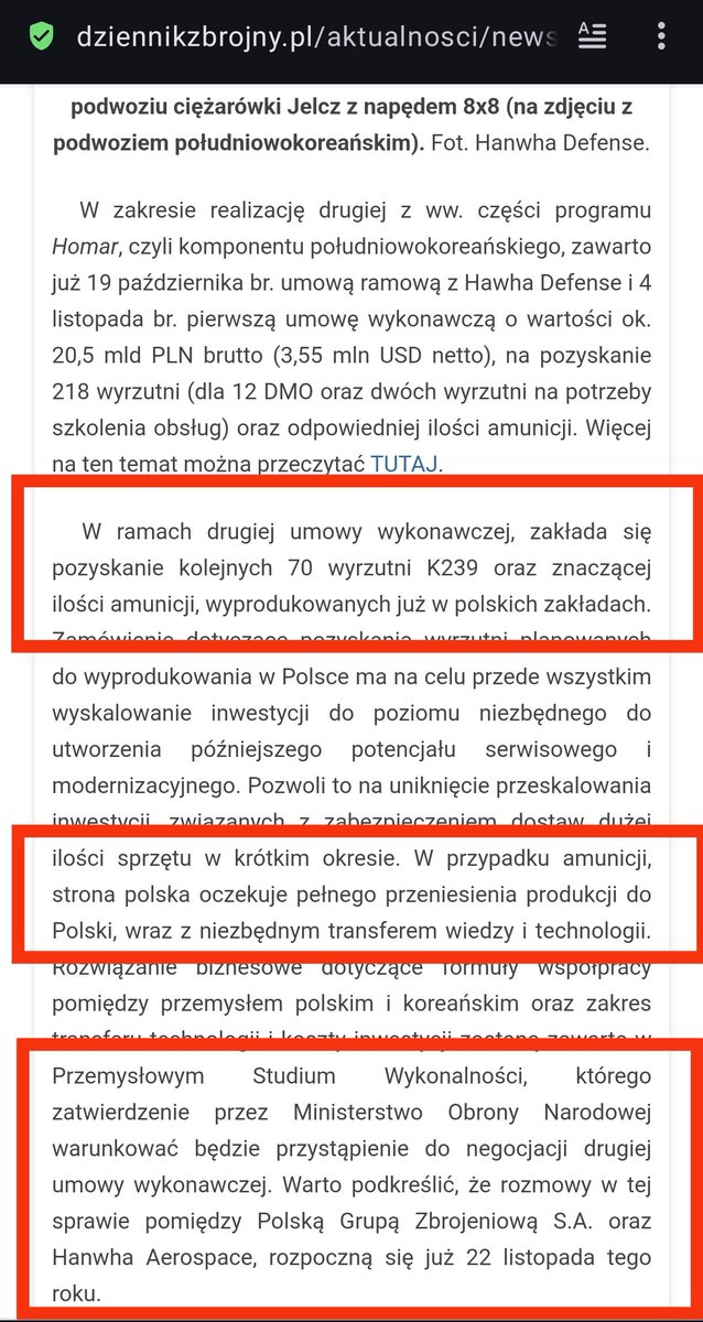 Chcecie wiedzieć dlaczego nie wierzę już w ani jedno słowo obietnic o tym że w trzeciej umowie to już 'na pewno się uda' i amunicja będzie produkowana w Polsce? Bo te same słowa słyszałem już w listopadzie 2022 roku przy podpisywaniu pierwszej umowy wykonawczej.