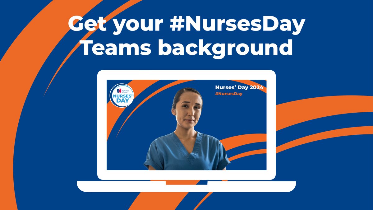 Want to promote #NursesDay in your online meetings? Get your free background for Microsoft Teams on our website here: bit.ly/3KHGsgl