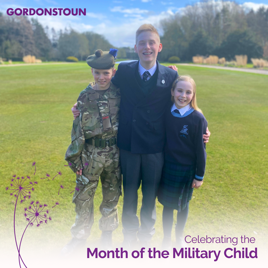 We’re proud to educate military siblings across both the Senior & Junior schools at #Gordonstoun. Tom, Finn and Annie’s father is an RAF Navigator, and Finn is in the cadets. #monthofthemilitarychild #Gordonstoun #thereismoreinyou #boardingschool #charactereducation #prepschool