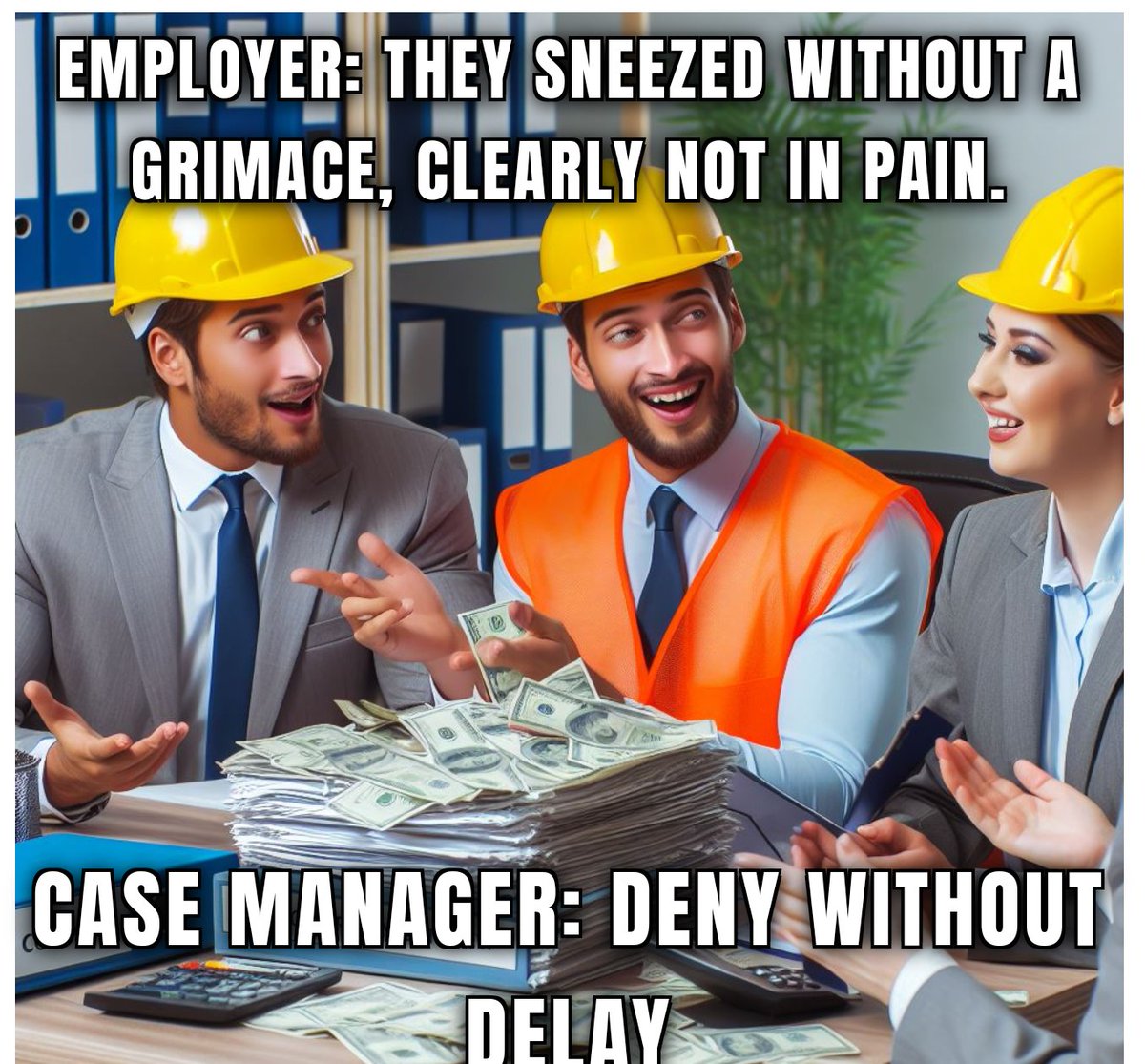 Assuming someone isn't in pain because they sneezed normally is unfair. Let's advocate for a system that considers all evidence and treats every claim with care. #WorkersComp #InjuredWorkers #FairTreatment #wsib #wcb
