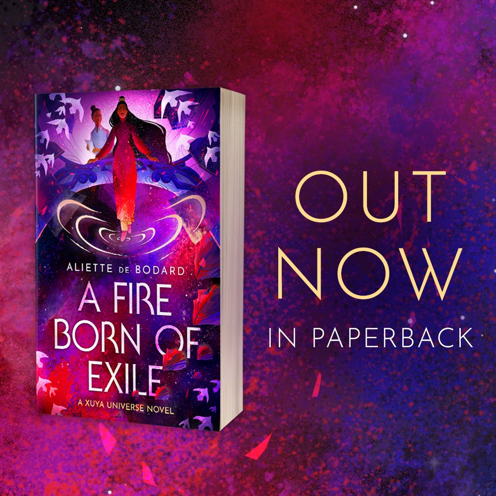 IT'S PAPERBACK PUBLICATION DAY for this spellbinding standalone sci-fi romance and 2024 Hugo Award finalist. Congratulations, @aliettedb! 🎉 Pick up your copy now: geni.us/AFireBorn
