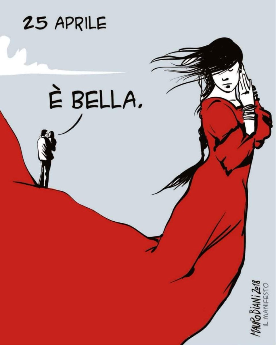 #25aprile, è bella. (Da 'È questo il fiore' il libro di @maurobiani. Se lo acquisti su peoplepub.it con un ordine di almeno 40 euro, ricevi in omaggio una nostra t-shirt, indicando la tua preferita nelle note dell'ordine. Antifasciste e antifascisti, sempre.)