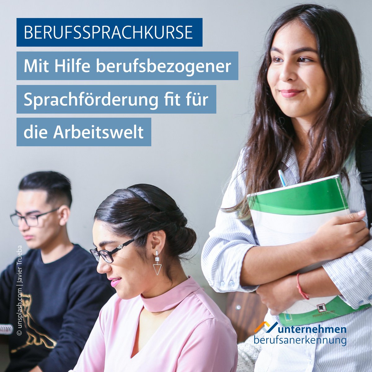 Berufssprachkurse richten sich v.a. an Migrant*innen, die in Deutschland arbeiten wollen o. sich aktuell in Ausbildung bzw. im Anerkennungsverfahren befinden. Eine Übersicht der bundesweit angebotenen Kurse, finden Sie bei der @Bundesagentur: buff.ly/4d79N13