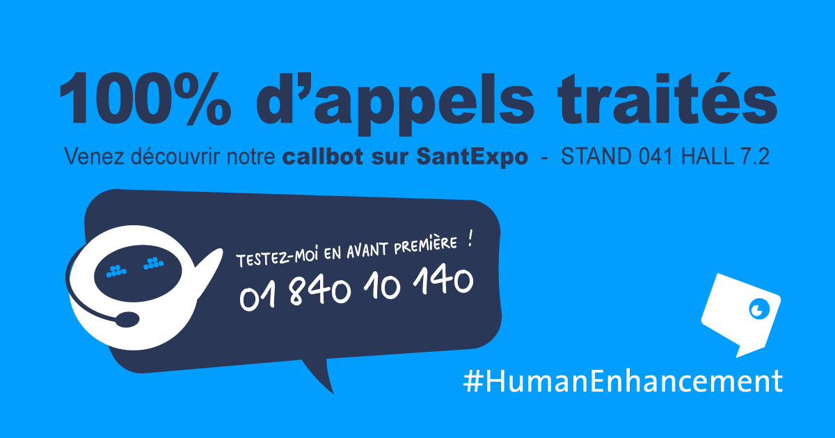 IPCONTACT's tweet photo. 📅 Nous sommes ravis de vous annoncer la présence d’IPContact sur SantExpo, du 21 au 23 mai à Paris, Porte de Versailles ! 

📞 Nous vous présenterons notre callbot, une IA conversationnelle qui va révolutionner la prise de rendez-vous en milieu hospitalier. 

Restez connectés ! https://t.co/6W7z0QdkjY