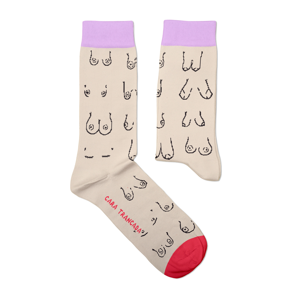 Tits Socks, designed in collaboration with @caratrancada_

Fun for passionate people.

#funsocks #sockaffairs #artsocks #musicsocks #heeltread #curatorsocks #dancingsocks #animalprint #artcollection #heeltread #fathersday #iamwoman #caratrancada