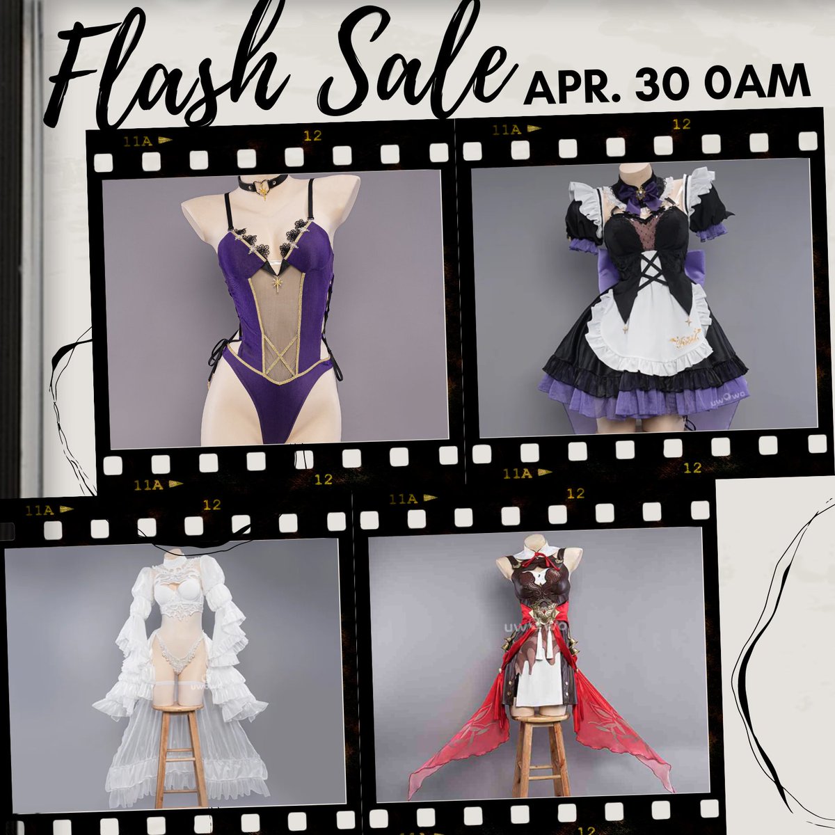 Three days left to take advantage of our costume deals. Grab your last chances to score big—don’t miss out! ⚠️Note: it's the 0AM PT time each day! #UwowoCosplay #Uwowo10Years #Cosplay #FlashSale