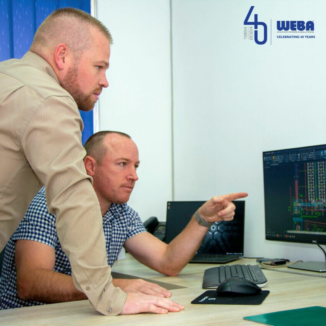 Weba Chute Systems use the latest technological tools such as Computer-Aided Design (CAD), three-dimensional scanning and discrete element modelling (DEM).

#design #engineering #technology #CAD #3Dscanning #DEM