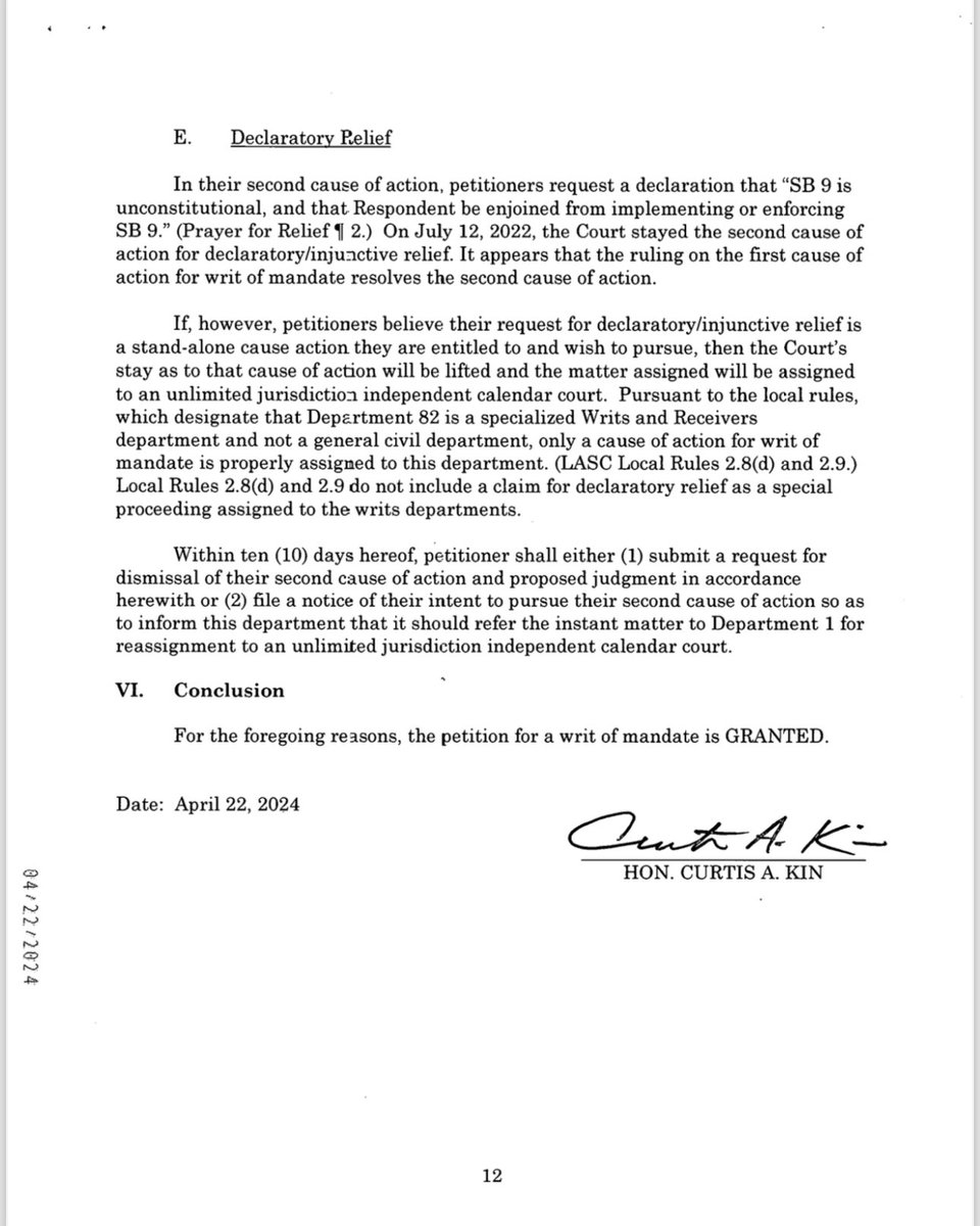 💥🏠 BREAKING: A Superior Court judge has ruled that California’s controversial SB9 housing laws which forces cities to allow residential lots to contain 4 homes, is unconstitutional. A major loss for pro-densification champs like @Scott_Wiener but big win for cities & local…