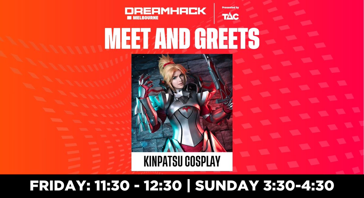 All your favourite creators, together in one spot. Check this thread to see all the meet-and-greet times! 🧵 Up first is the international cosplay super star @KinpatsuCosplay - Catch her Friday and Sunday!