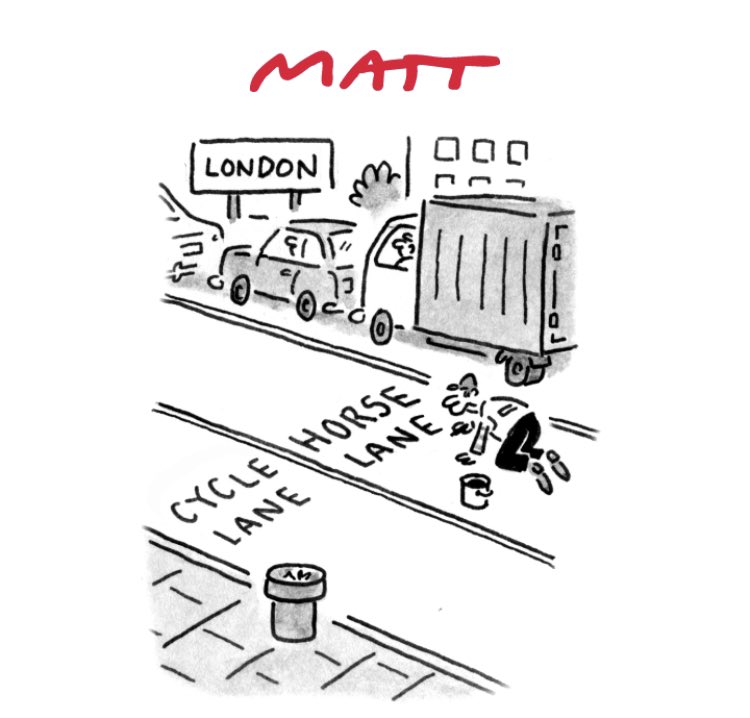'CYCLE LANE | HORSE LANE' 

Matt on the Household Cavalry horses which escaped in London yesterday 🐎 

😂😂 #HouseholdCavalry #r4today
