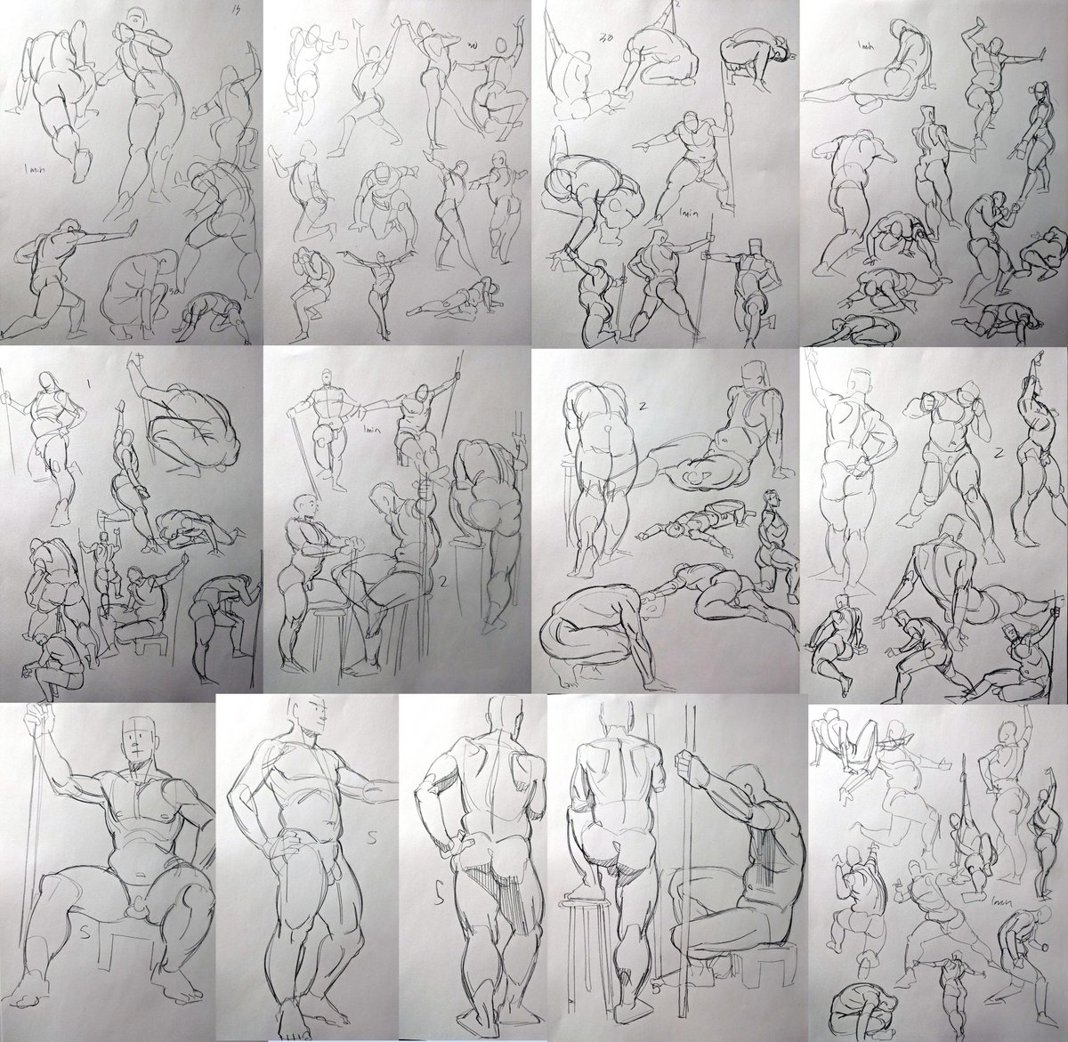 Gesture drawing of hell