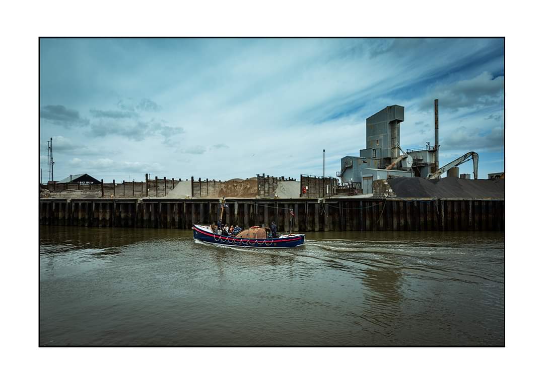 Heading out #Whitstable #vintagelifeboat #whitstableharbour #coastline