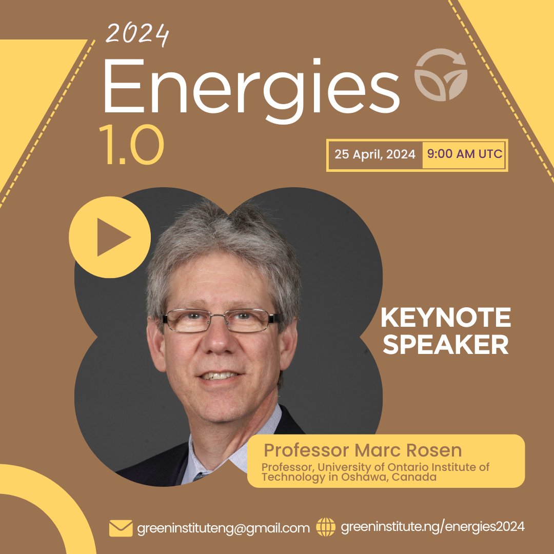 Energies 1.0 Conference starts in 2 hours!

Join global experts at this event to discuss the theme 'Energizing Futures: Bridging Traditional Practices with Modern Innovations.

Register-greeninstitute.ng/energies2024

#VirtualEvent

@IECE_UOL @UofTEngineering @dan_kammen 
@IEA @REWorld