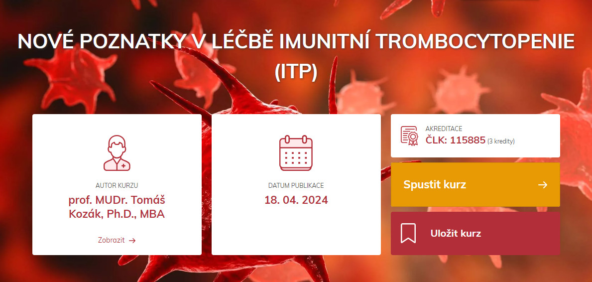 EUNI_cz's tweet photo. Nové poznatky v léčbě imunitní trombocytopenie (ITP) -  to je téma nového akreditovaného vzdělávacího kurzu na https://t.co/bOnKBn5Bms, který byste si neměli nechat ujít. Kdy volit splenektomii? A jak fungují nové molekuly v terapii ITP?  Dozvíte se na: https://t.co/1armtOxxAh https://t.co/V4WrV0GRSq