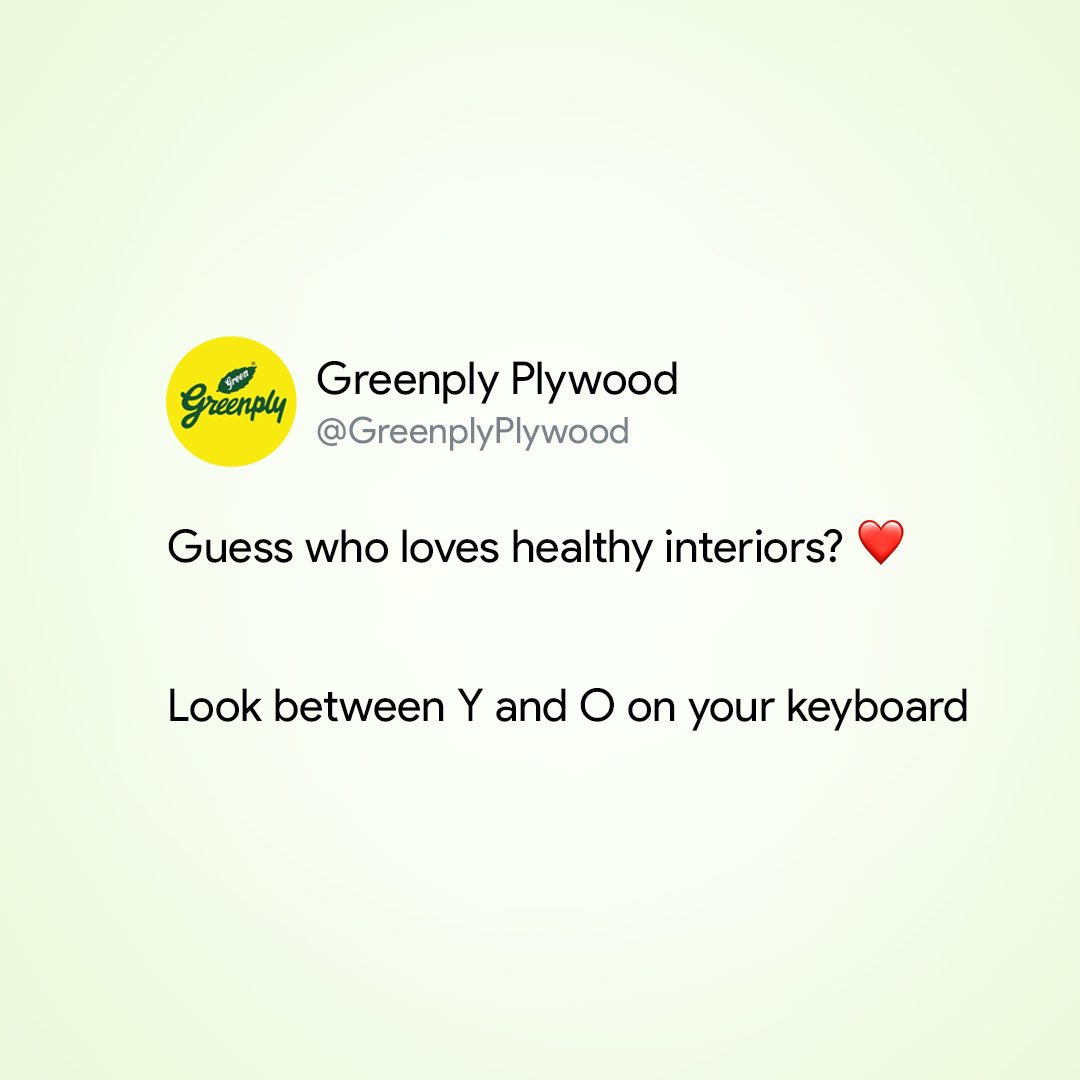 Drop a ♥️ in the comments if you know the key to healthy interiors! #Greenply #TopicalSpot #HarGharKaHero