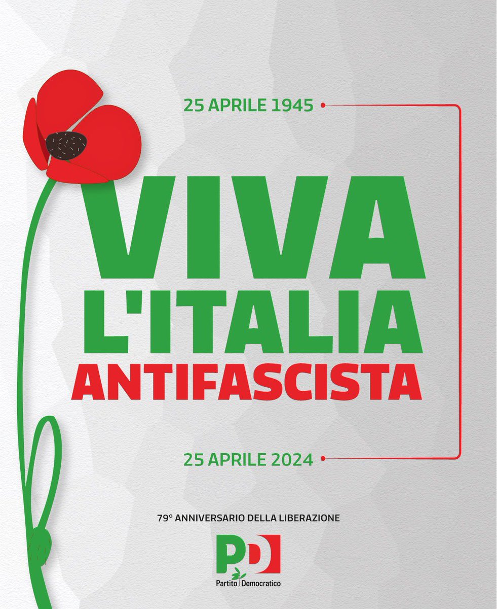Nel ricordo delle donne e degli uomini della #Resistenza. Per chi ancora oggi lotta per un Paese migliore, solidale, giusto. Per chi scenderà nelle piazze, senza indugi e paura, ad urlare: viva l’Italia #antifascista! Buon #25aprile a tutte e tutti.