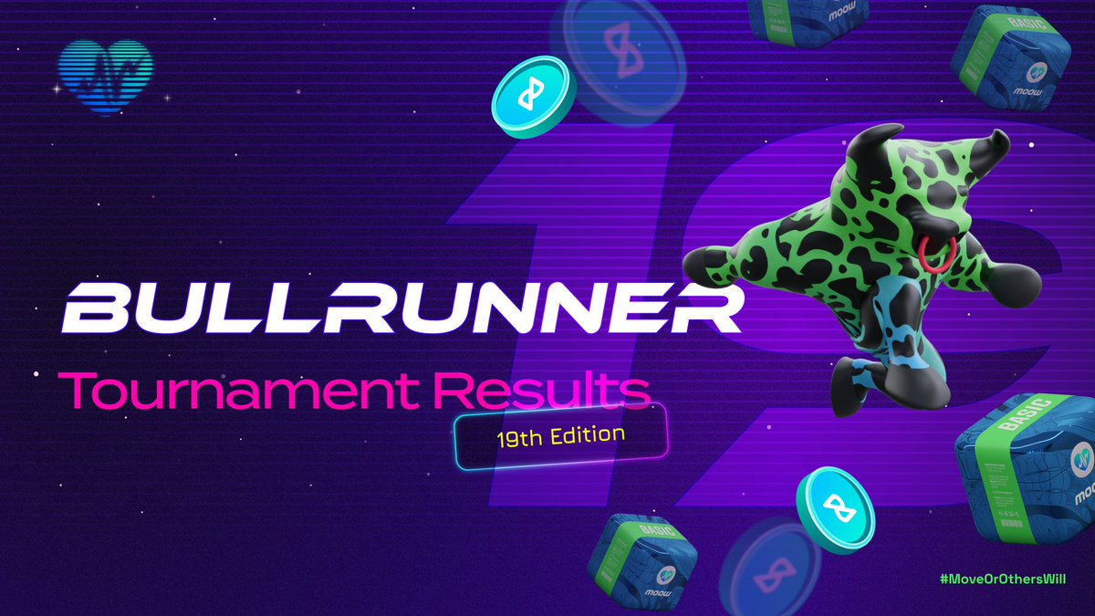 🎉 The 19th Bullrunner Tournament has come to an end!

⭕ During the Tournament, participants earned Bull Rings for completing all Daily Quests and for claiming $TIC and $TAC

🏆 All prizes were randomly drawn. The champions are listed in the following table: