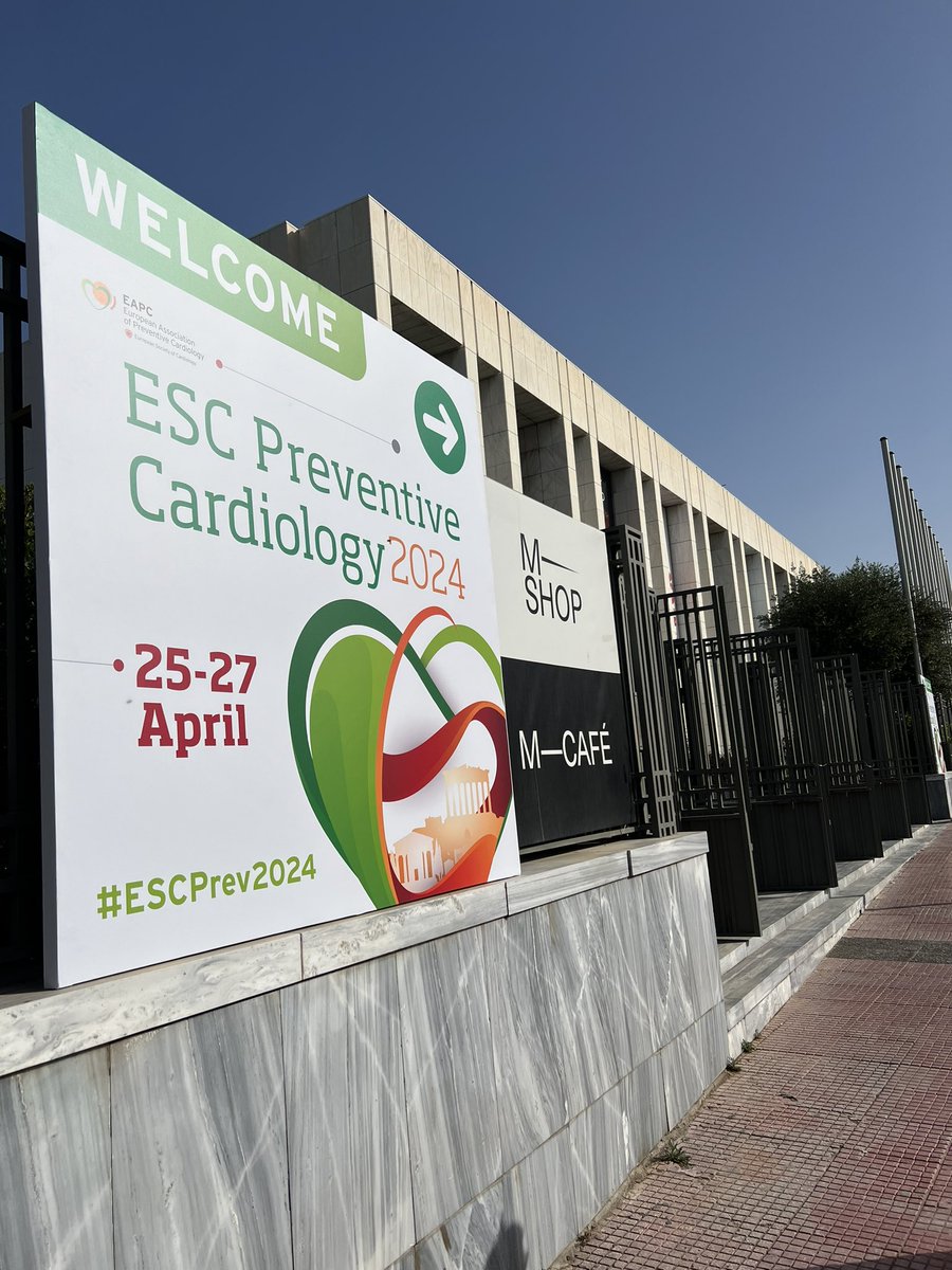 Starting now #ESCPrev2024. The latest in cardiovascular disease prevention in an amazing Hellenic venue. <a href="/JooCravo2/">João Cravo</a> AnaAbrantes <a href="/RitaPintoUL/">Rita Pinto</a>