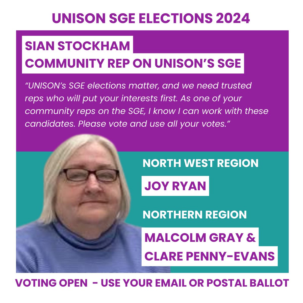 Please use your votes in the upcoming SGE elections.