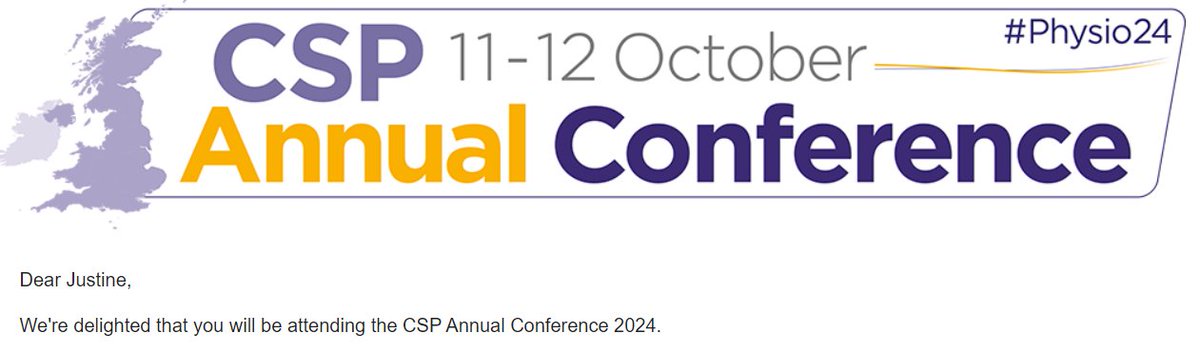 Join us for @thecsp Annual Conference. Non-members of the CSP also welcome. I've just registered here: csp.org.uk/news-events/cs… See you there. 💃 #Physio24 @cspbame @thecspstudents @WeAHPs