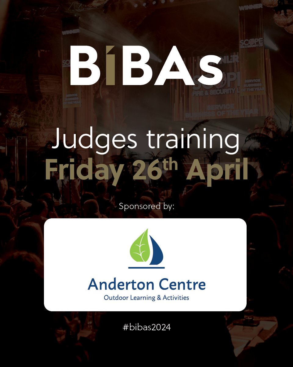 Tomorrow we kick off the BIBAs 2024 judges training at the stunning @AndertonCentre ! Over 100 judges will be joining us as we put them through their paces to reach the BIBAs bench-marking standard.