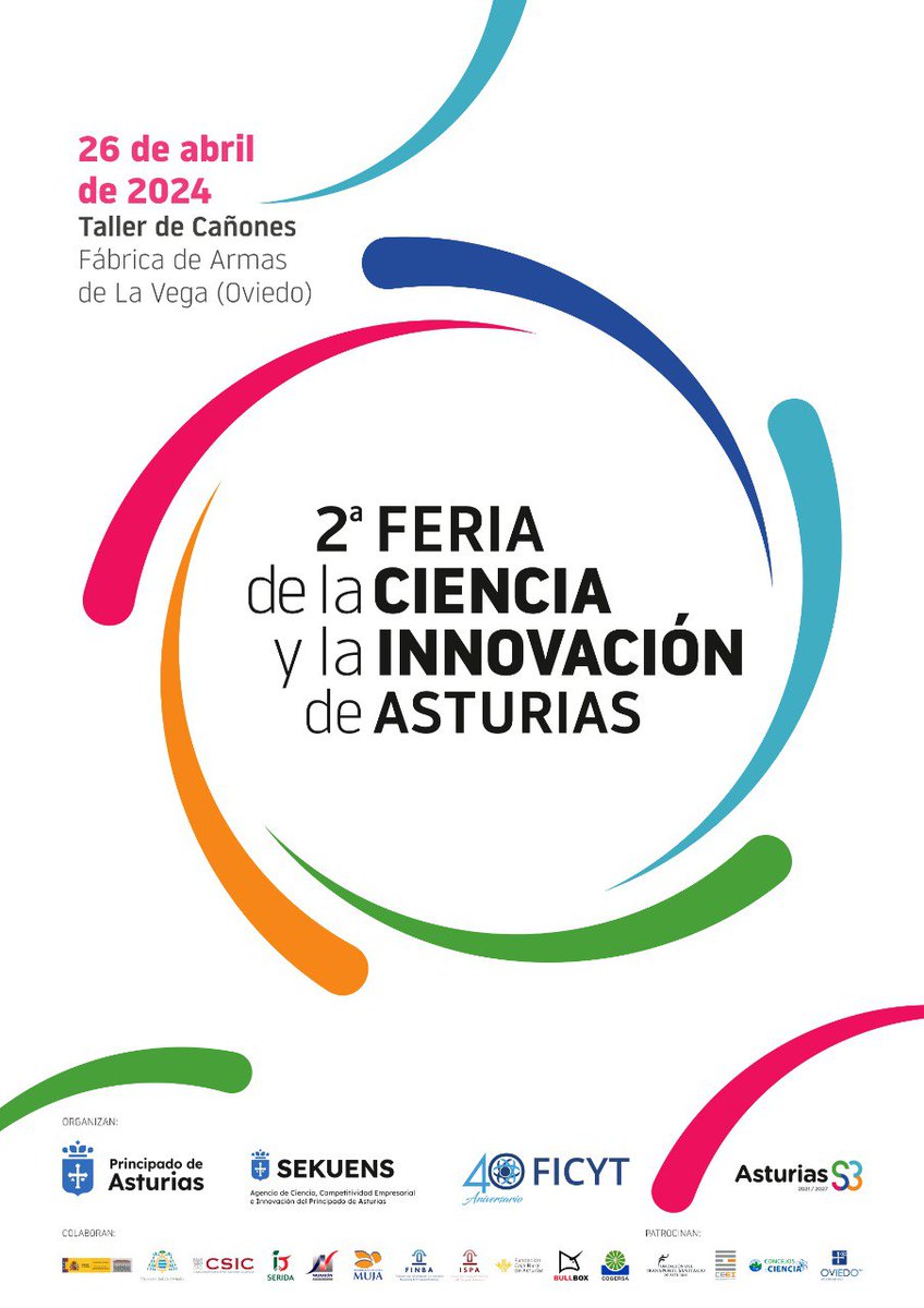 La Delegación del CSIC en Asturias, participa mañana, con sus centros, en la II Feria de la Ciencia y Innovación de Asturias.
🗓️26 abril
📍Taller de Cañones de la antigua Fábrica de Armas de la Vega, Oviedo
@iplacsic @_IMIB_ @incarCSIC @IEO_GIJON @NanoCINN @IGME1849 @CSICdivulga