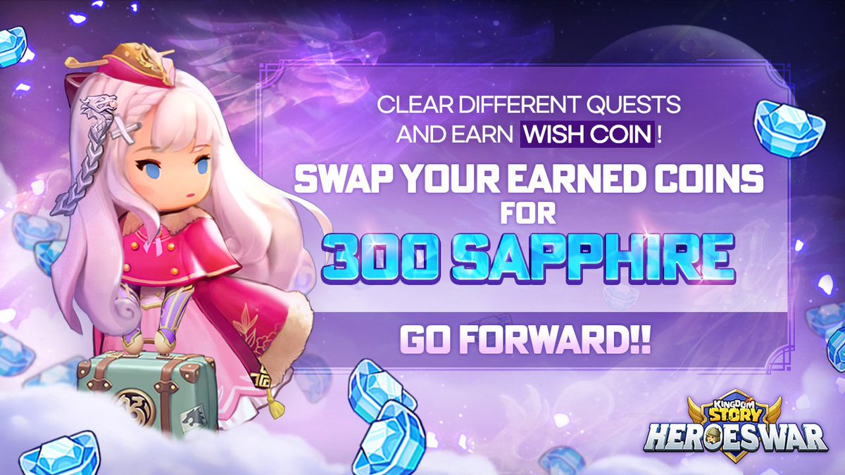 kingdomstorynft's tweet photo. 🪙🌠New Event: Wang Zhaojun’s Wish🌠🪙

Another chance to earn Sapphires, 'Wang Zhaojun’s Wish,' is coming soon!💎

Collect Wish Coins by completing quests through gameplay and exchange them for various items including Sapphires!🩵

🗓️Event Period: 
April 25th (After the Maintenance) ~ May 2nd 07:59 (UTC+0)

💌For more details please refer to👇
https://t.co/fsFVy67kQY

#P2E #PlayAndEarn #Web3gaming
