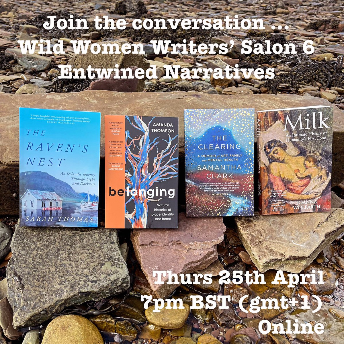 It’s today! A few tickets still available - Pay What You Can🌟 Join me & guest authors @journeysinbtwn @passingplace @sam_clark_art @JoannaWolfarth as we deep dive into the interplay of art & writing in creative practice. Online #memoir #inspiring eventbrite.co.uk/e/wild-women-w…