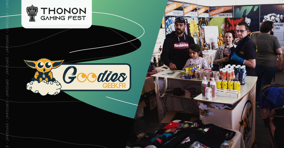 Thonon Gaming Fest (@thonongamefest) on Twitter photo 🧸 <a href="/goodiesgeek/">Goodies Geek</a> est de retour sur le #TGF pour la troisième année consécutive ! 🥳
🃏 Viens visiter leur stand et repars avec un souvenir du TGF :)
👀 Et si tu veux déjà un avant-goût : goodies-geek.fr
🎟️ tgf.gg/billetterie 🧸 <a href="/goodiesgeek/">Goodies Geek</a> est de retour sur le #TGF pour la troisième année consécutive ! 🥳
🃏 Viens visiter leur stand et repars avec un souvenir du TGF :)
👀 Et si tu veux déjà un avant-goût : goodies-geek.fr
🎟️ tgf.gg/billetterie