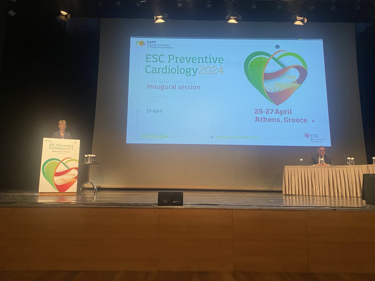 #ESCPrev2024 off to a great start- standing room only! Unique content on environment #CareerCafe for #mentoring & networking. Initiatives to improve #CVPrev in 🇬🇷 Europe & globally. @EAPCPresident @escardio Dr. Nicole Krankel @DrEugeneYang @ErinMichos