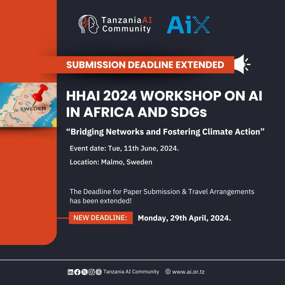 💥 Submission Deadline Extended! NAIXUS will be hosting the “AI in Africa & SDGs: Bridging Networks and Fostering Climate Action” workshop. 📑 Submit your paper and make travel arrangements by Mon, 29th April, 2024. 🔗For more details and Submission: naixus.net/index.php/hhai…
