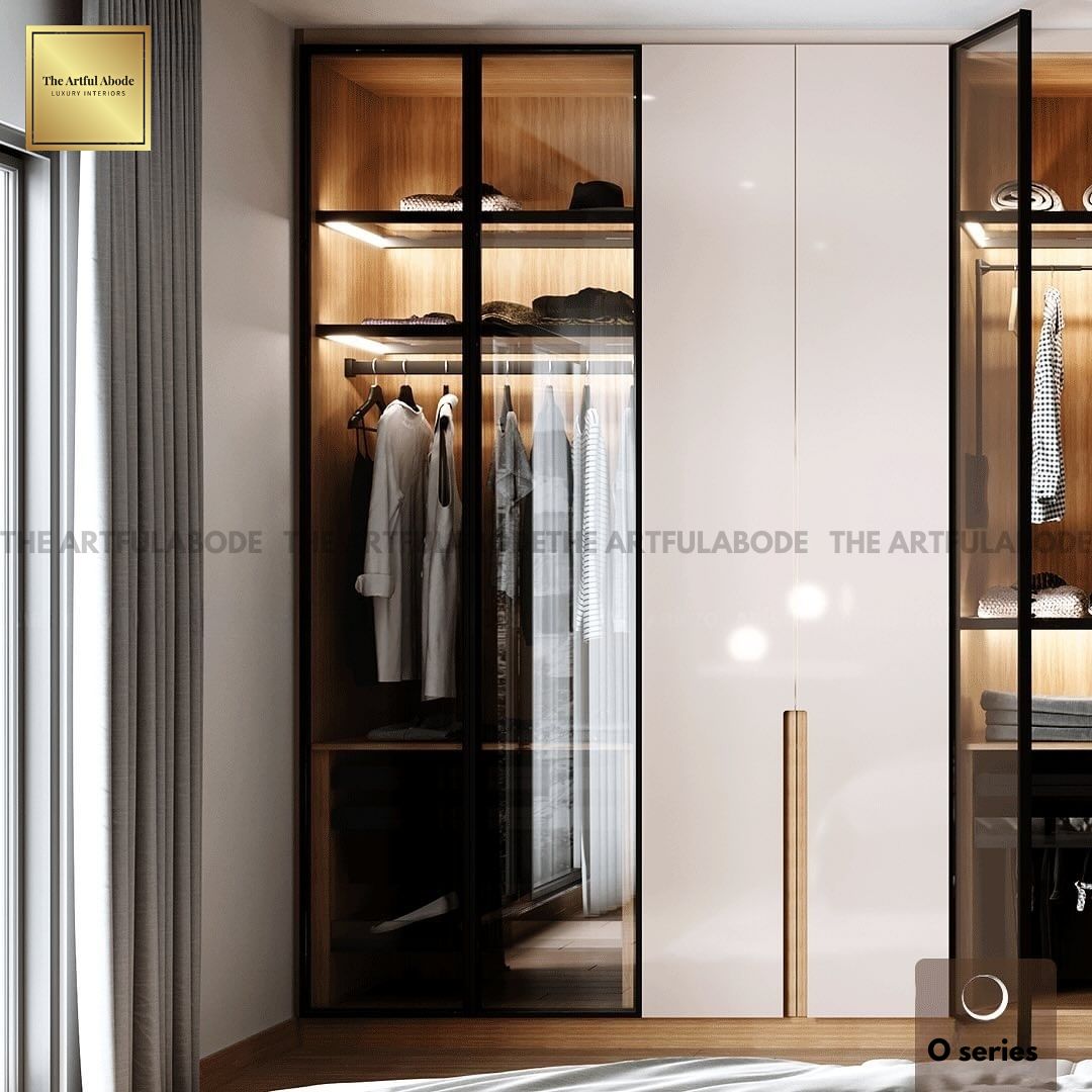 'Elevate your wardrobe experience with our luxurious custom-designed carcass, tailored to fit your space perfectly. With folding styles to suit every garment and sleek white shutters, your closet dreams are just a design away. #CustomLuxury #TailoredElegance #WhiteWardrobe