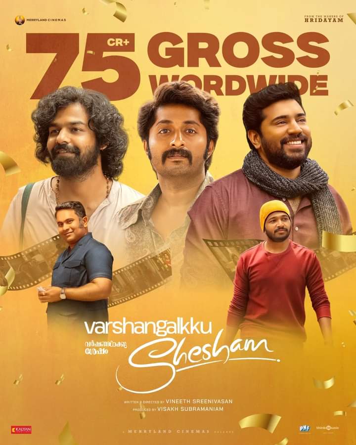 Varshangalkku Shesham 😍

Worldwide cross 75 Cr 🩷🔥

Blockbuster 🤝🔥

#VarshangalkkuShesham #PranavMohanlal