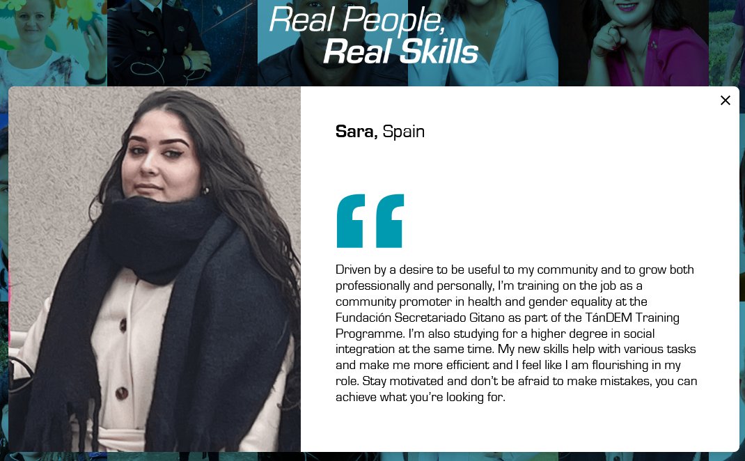 Young #RomaEU from the Tándem programme of Fundación Secretariado Gitano in Spain participate in the European campaign 'Real People, Real #Skills' The campaign is promoted by the @EU_Commission within the events of the #EuropeanYearOfSkills gitanos.org/actualidad/arc…