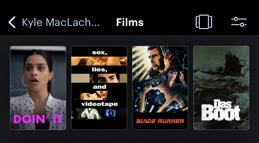 never use my letterboxd but seeing kyle maclachlan on it and logging sex lies and videotape is making me reconsider