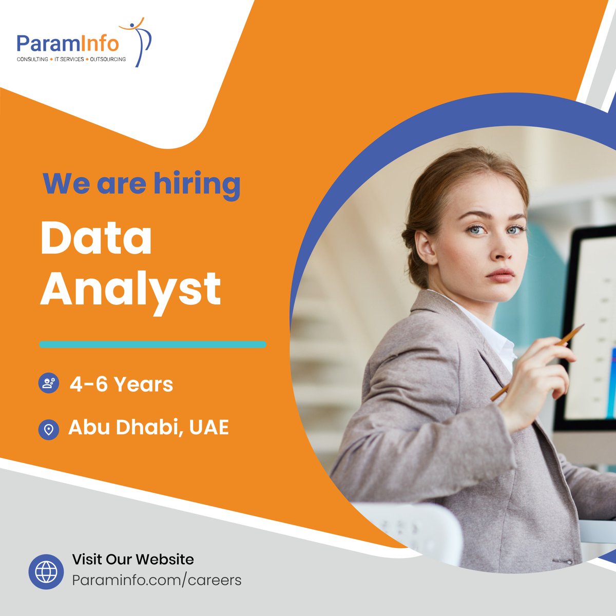 𝐉𝐨𝐛 𝐓𝐢𝐭𝐥𝐞: Data Analyst 📢
𝐀𝐩𝐩𝐥𝐲 𝐍𝐨𝐰: bit.ly/3UtoXGx 👈
𝐄𝐱𝐩𝐞𝐫𝐢𝐞𝐧𝐜𝐞: 4 - 6 Years
𝐋𝐨𝐜𝐚𝐭𝐢𝐨𝐧: Abu Dhabi, UAE

#ApplyNow #uaejobs #abudhabi #dataanalyst #dynamicscrm #DataValidation #dataaccuracy #datareliability #datamigration #paraminfo