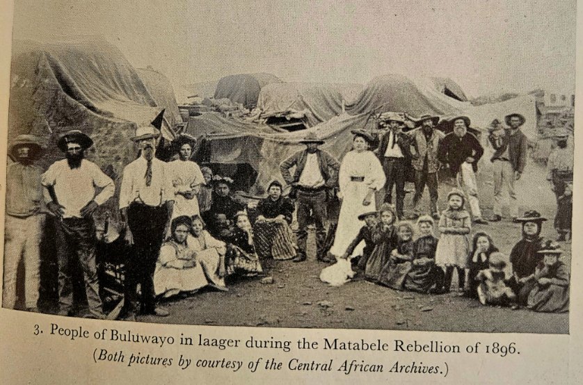 History in Motion Look at the fear in their eyes. These were some of the whites gathered inside wagons (a laager) in Bulawayo in fear of an impending onslaught from Ndebele Warriors around 1895. Among those inside this laager was Leah Welensky & her six children. Leah was the…