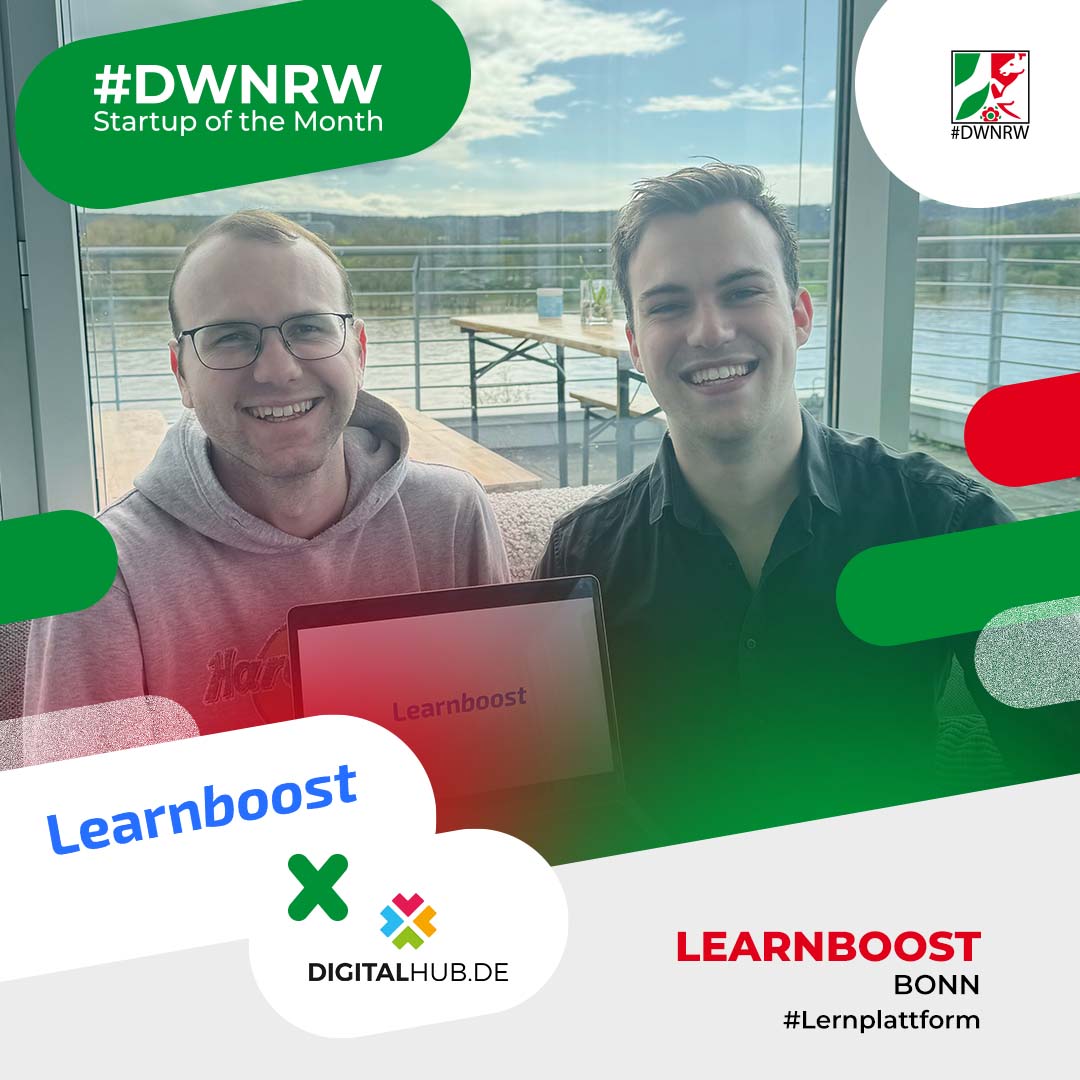Das DWNRW Startup des Monats April heißt Learnboost und kommt aus dem @digitalhub_de Bonn 📷