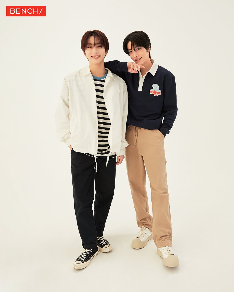 From laid-back streetwear vibes to effortlessly cool ensembles, #JUNGWON and #JAKE are serving up major inspo for those breezy summer nights.

#BENCHandENHYPEN #GlobalBENCHSetter #ENHYPEN