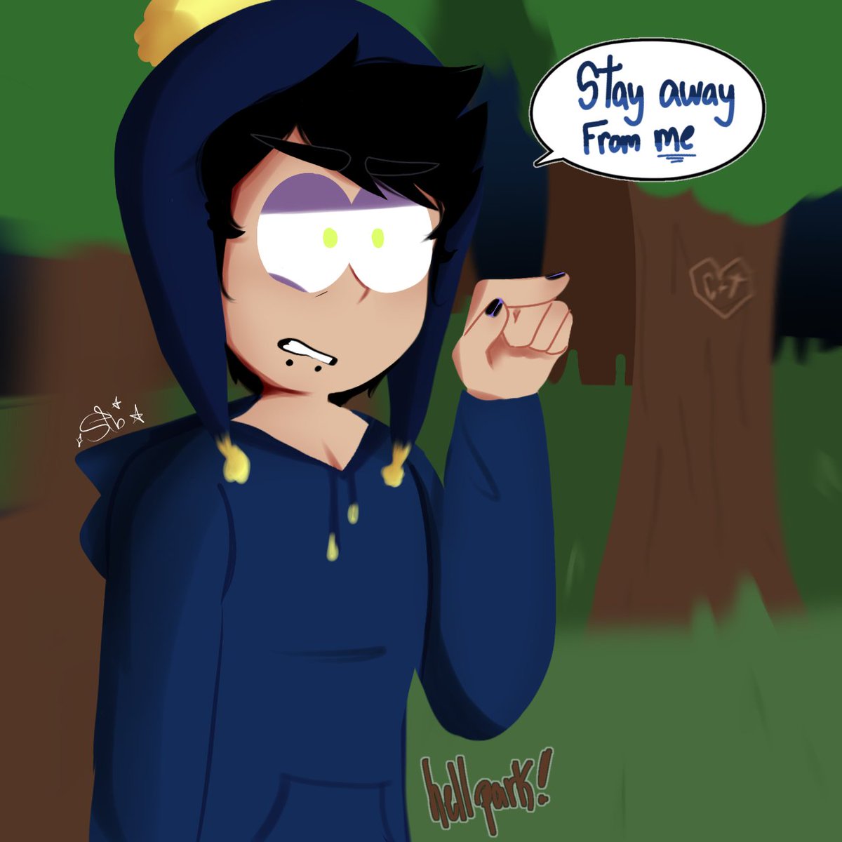 I was bored so I tried to do the Hellpark's art style, idk

#SouthPark #sptwt #Hellpark #Craigtwt #Spcraig #Hellparkcraig