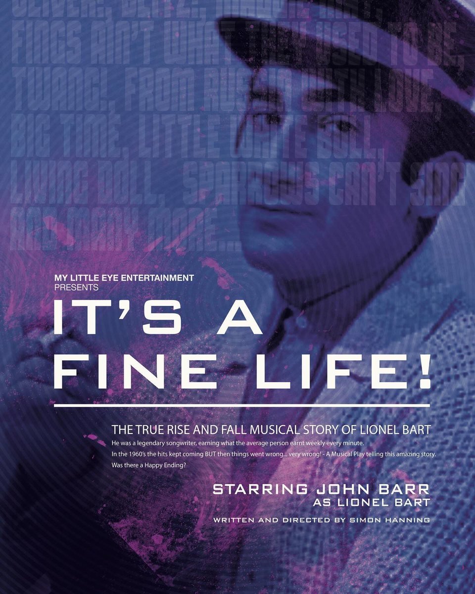 Don't miss It's A Fine Life! at @queenstheatreh from 29 Apr - 4 May. From the unforgettable Oliver! to a repertoire of timeless classics, witness the dramatic life story of Lionel Bart, brought to life by the incredible talent of West End star John Barr: buff.ly/3UwJ8n0