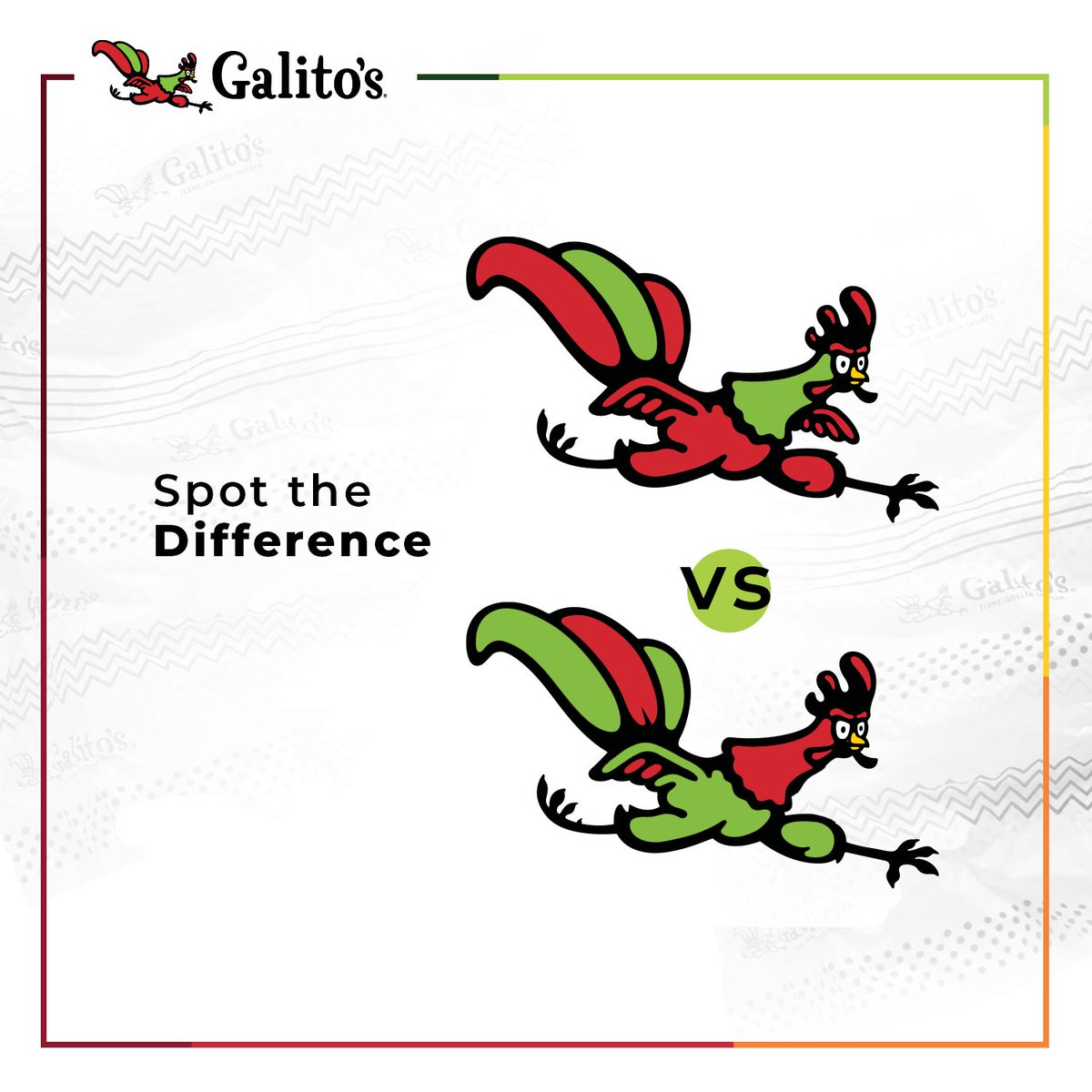 Spot the difference between these two images of our logo!   Comment with your answer + 'Galito's @gtckenya ' and the 30th commenter will win a mouthwatering Ksh 1,000 meal voucher (redeemable only at Galito's GTC)!   #SpotTheDifference #NewStore #GalitosGTC