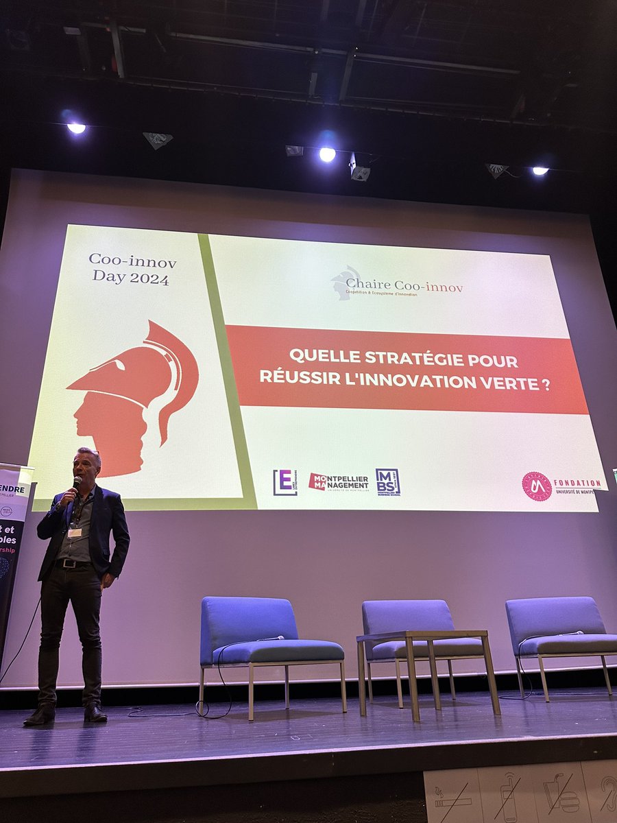 Ouverture du nouvel événement de la @chairecooinnov par le Pr Frédéric Le Roy @umontpellier @MtpManagement sur la thématique de la #coopetition pour réussir l’innovation verte